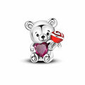Rózsás Maci Charm
